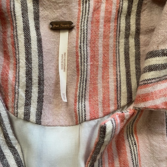 Free People Pink and Cream Striped Blazer - Picture 8 of 12